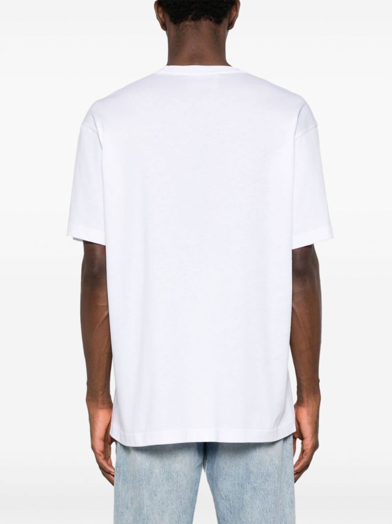 White Logo-print Cotton T-shirt