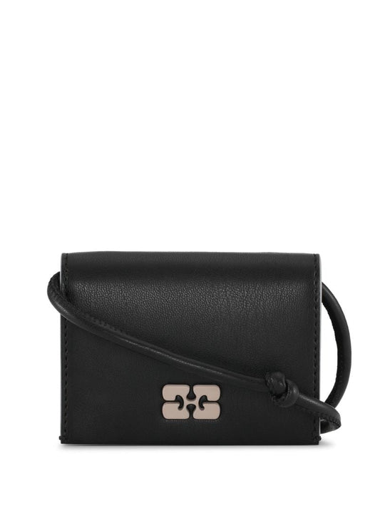 Black Bou Leather Strap Wallet