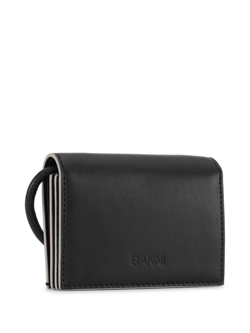 Black Bou Leather Strap Wallet