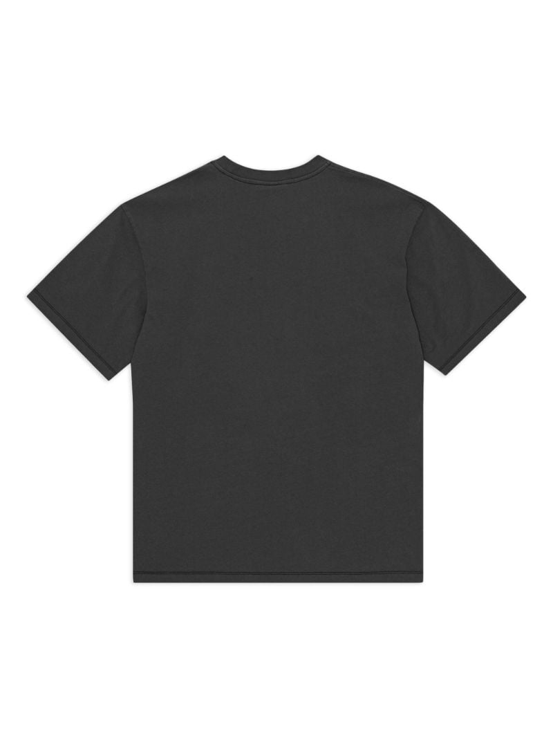 Grey Graphic-print Cotton T-shirt
