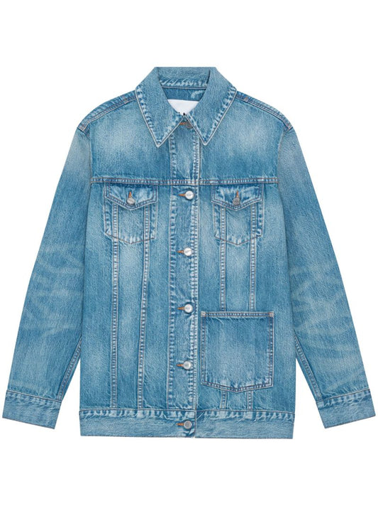 Blue Logo-patch Denim Jacket
