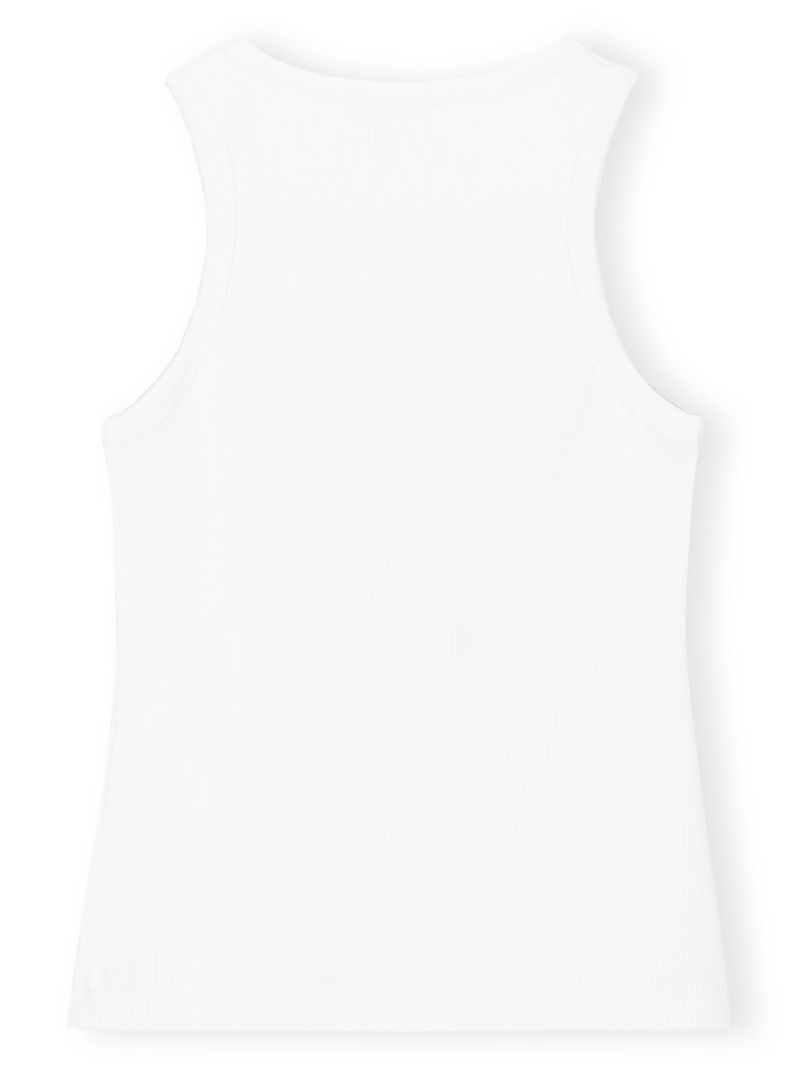 White Logo-print Tank Top