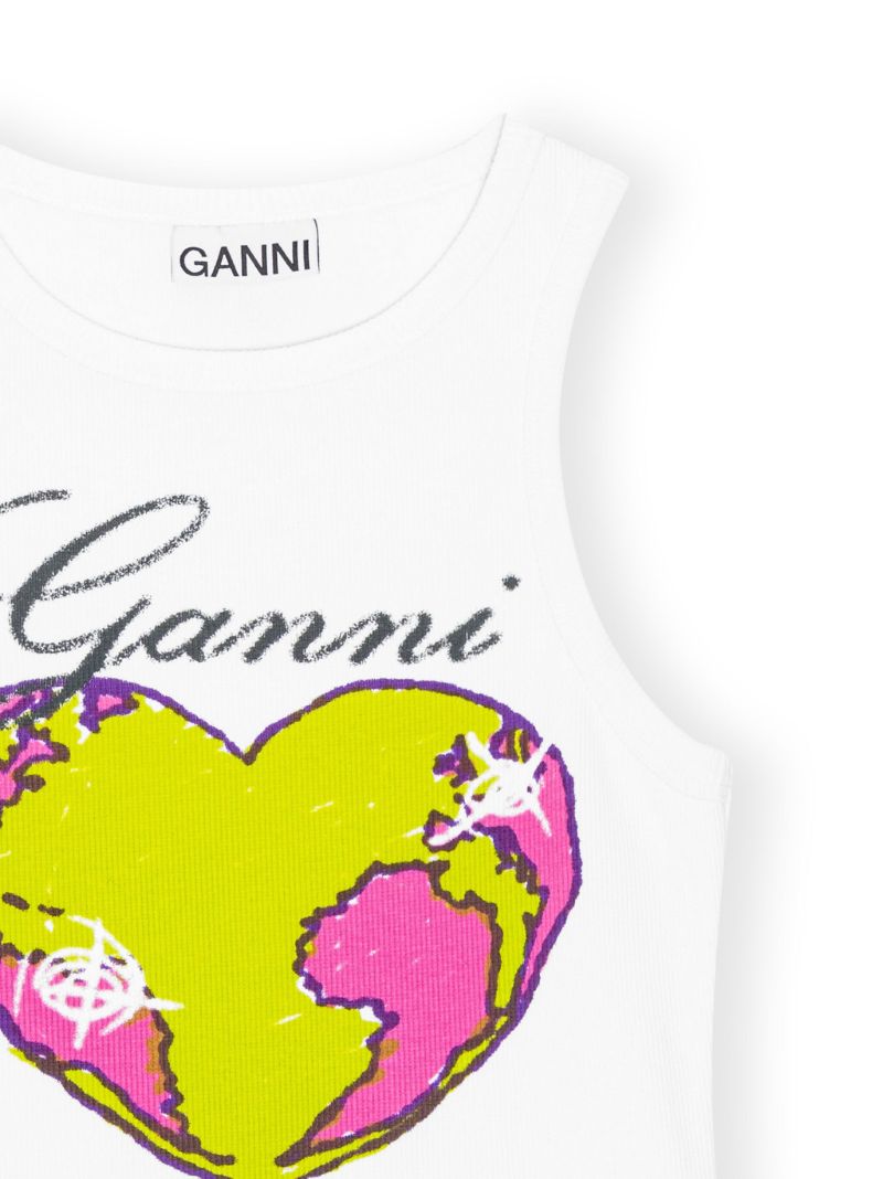 White Logo-print Tank Top