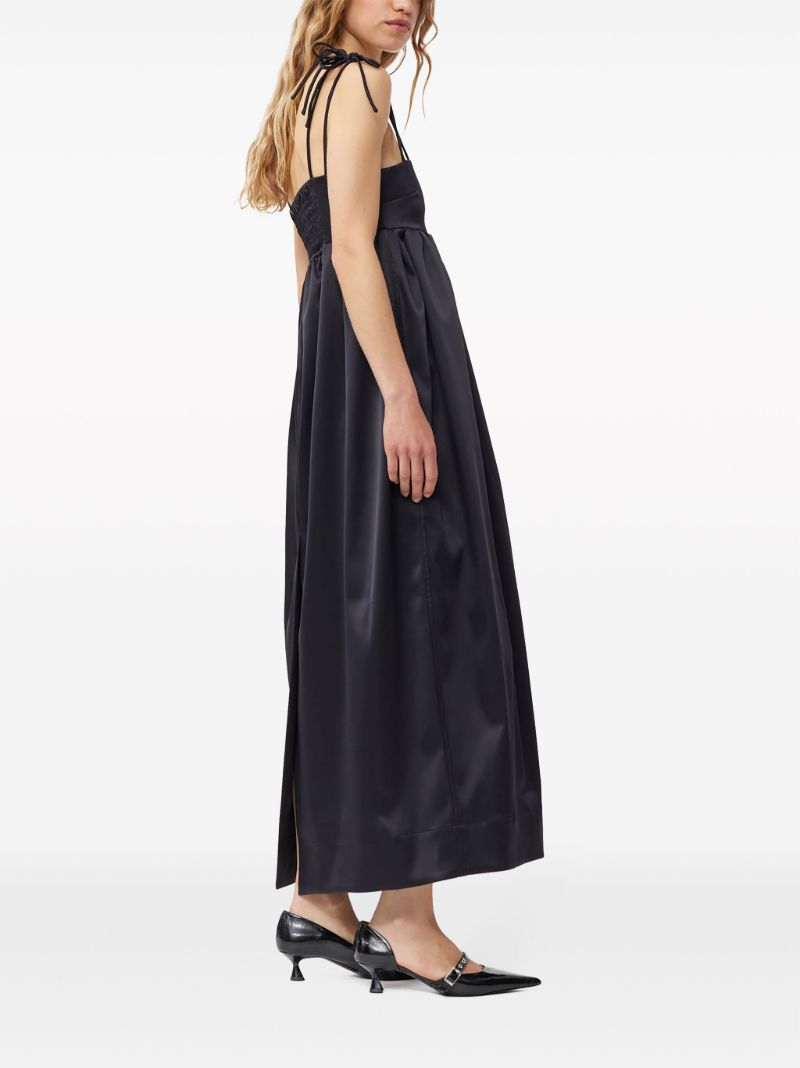 Black Tie-shoulder Maxi Dress