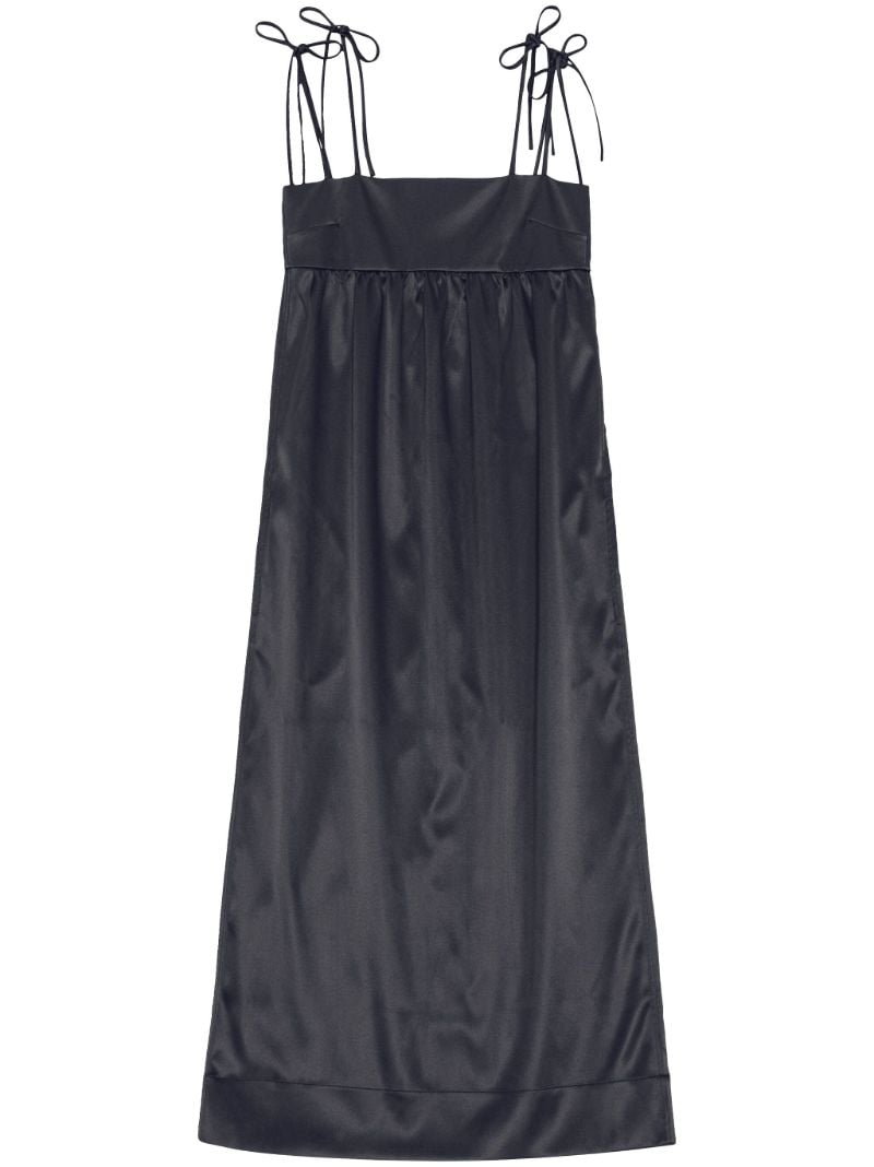 Black Tie-shoulder Maxi Dress