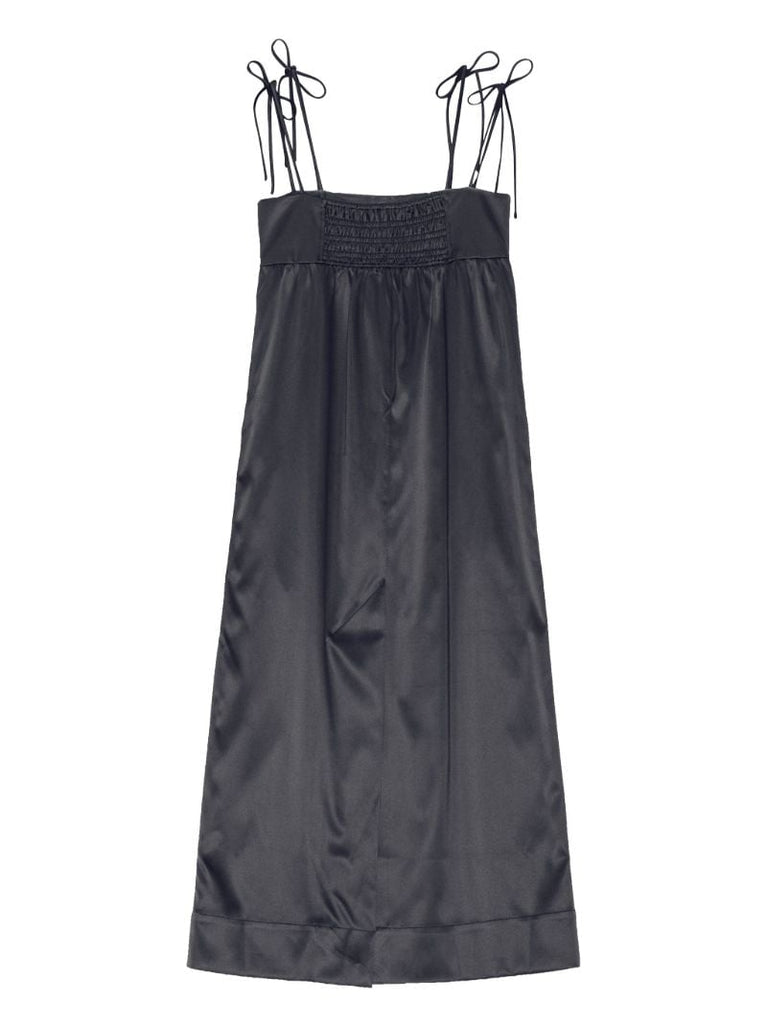 Black Tie-shoulder Maxi Dress