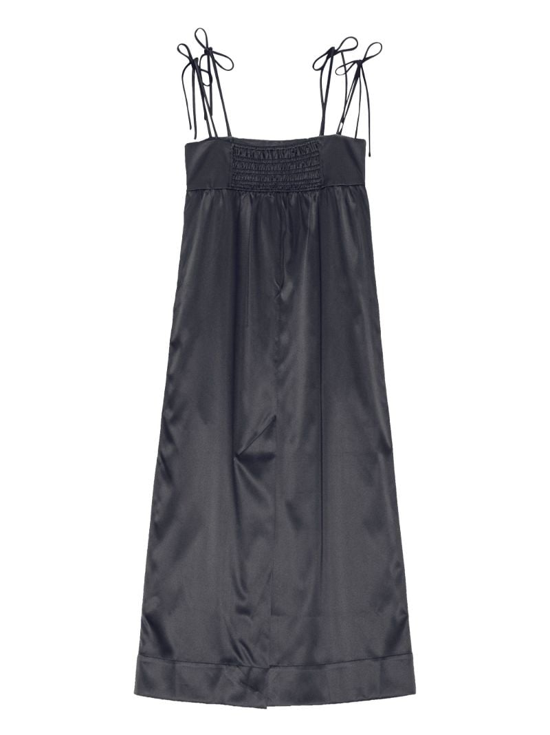 Black Tie-shoulder Maxi Dress