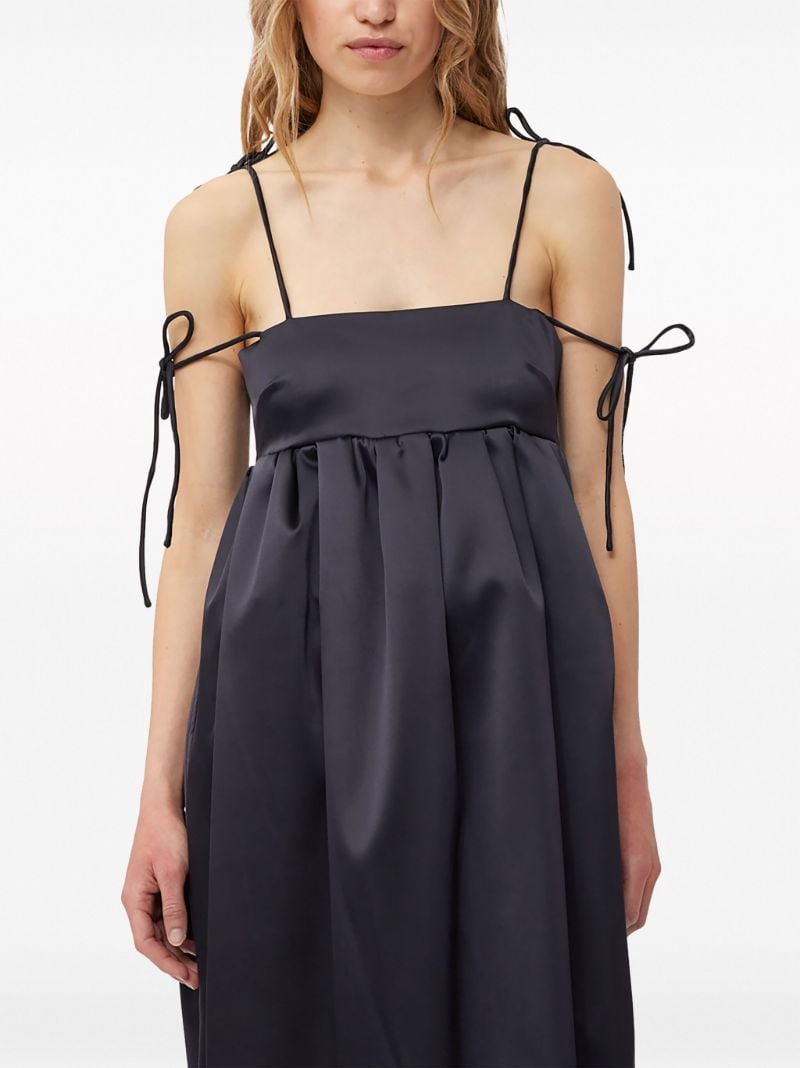 Black Tie-shoulder Maxi Dress