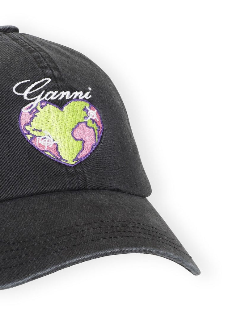 Black Graphic-embroidered Baseball Cap