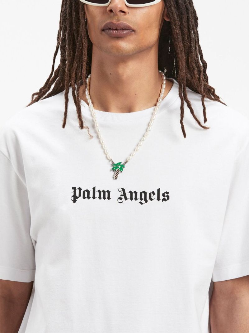 White Logo-print Cotton T-shirt