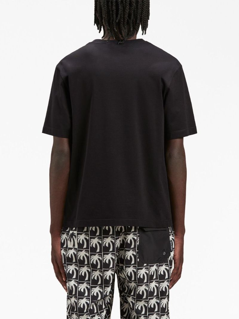 Black Logo-print Cotton T-shirt