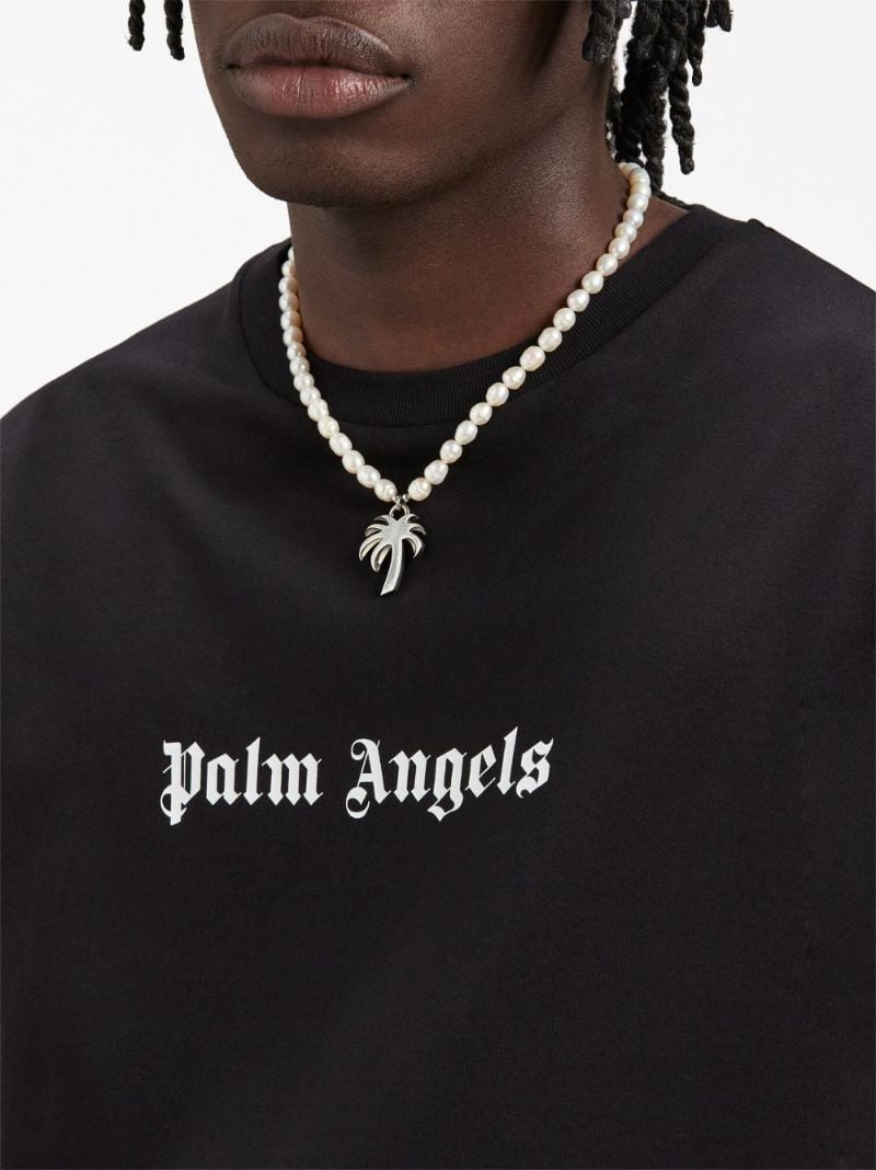 Black Logo-print Cotton T-shirt
