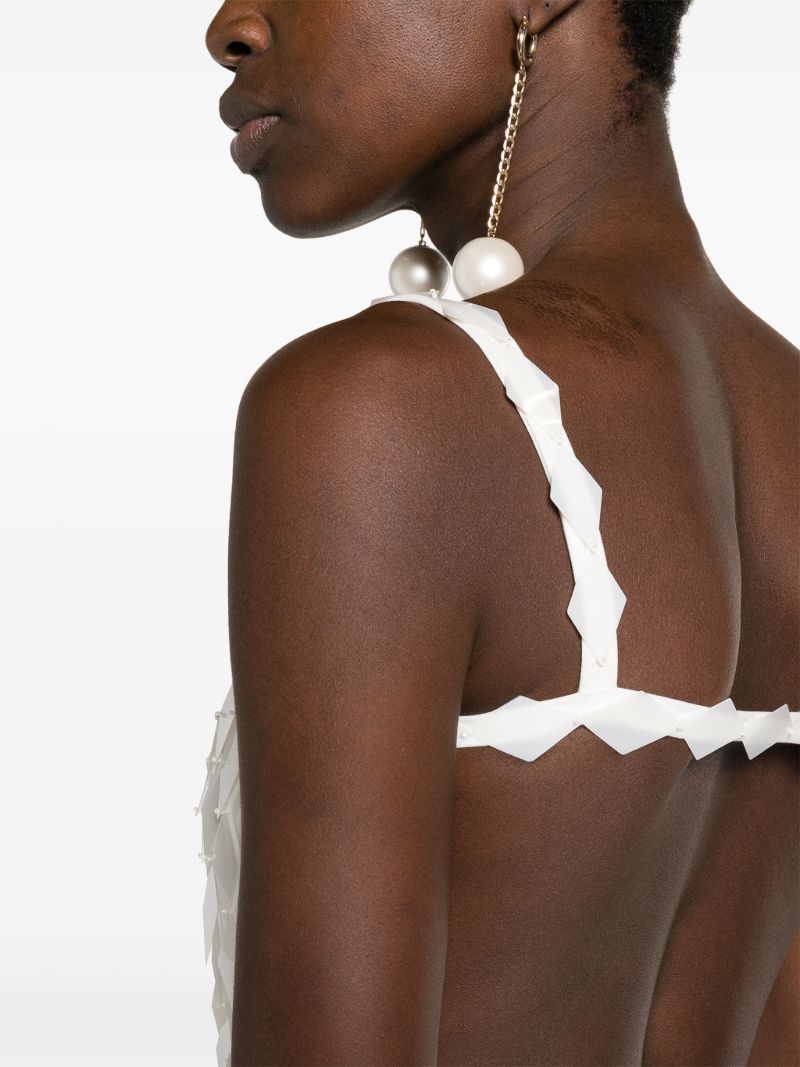 White Rue Sequin-embellished Mini Dress