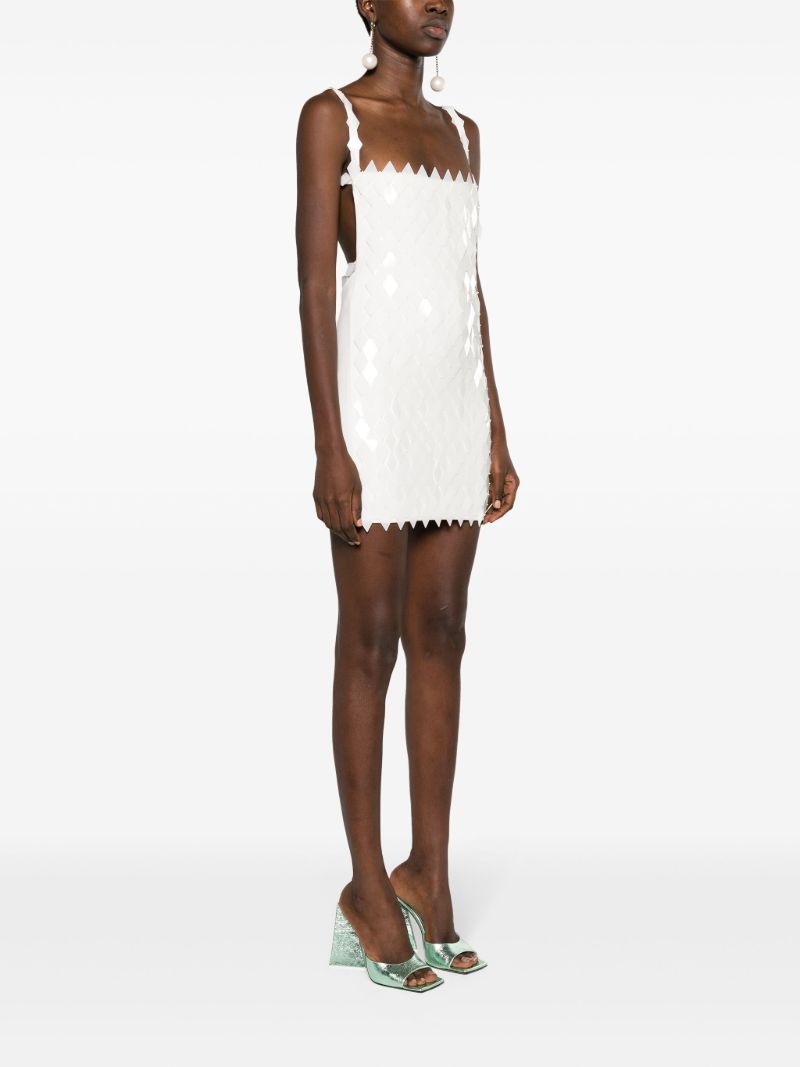 White Rue Sequin-embellished Mini Dress