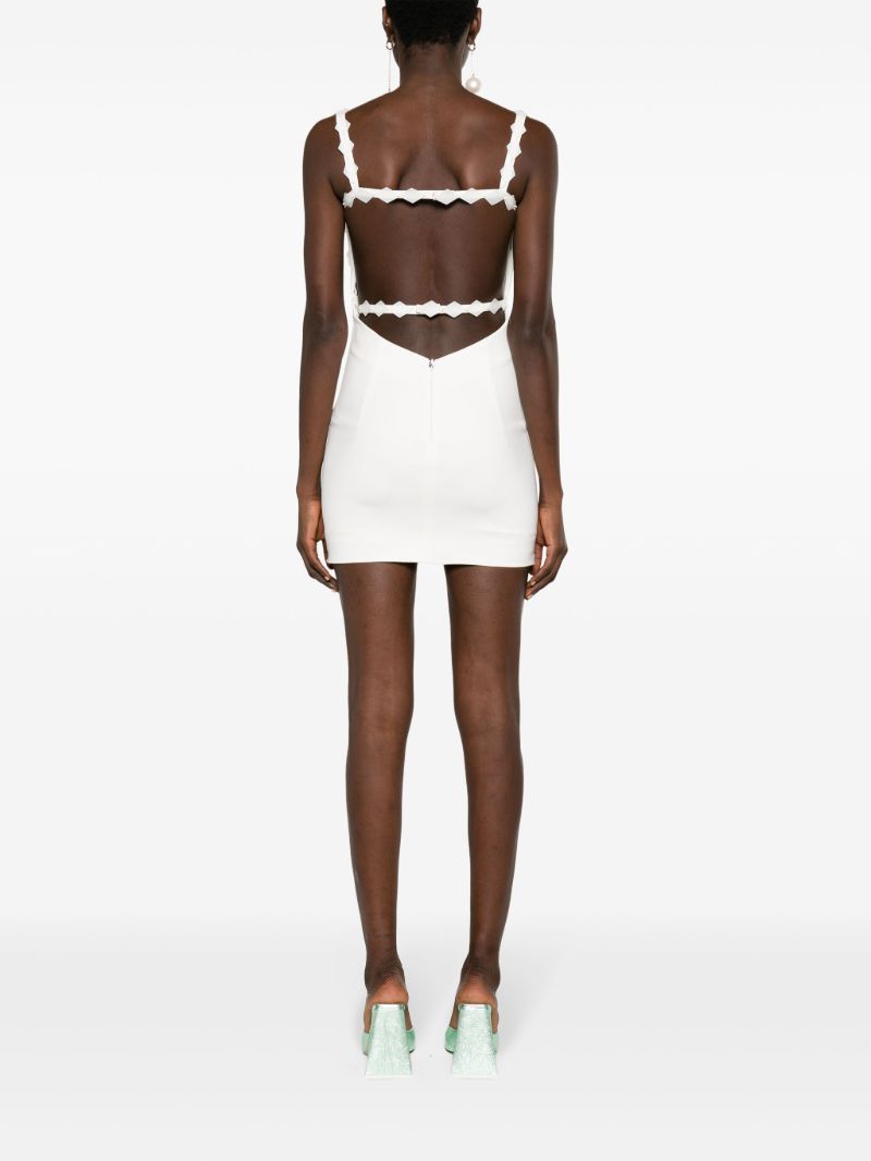 White Rue Sequin-embellished Mini Dress