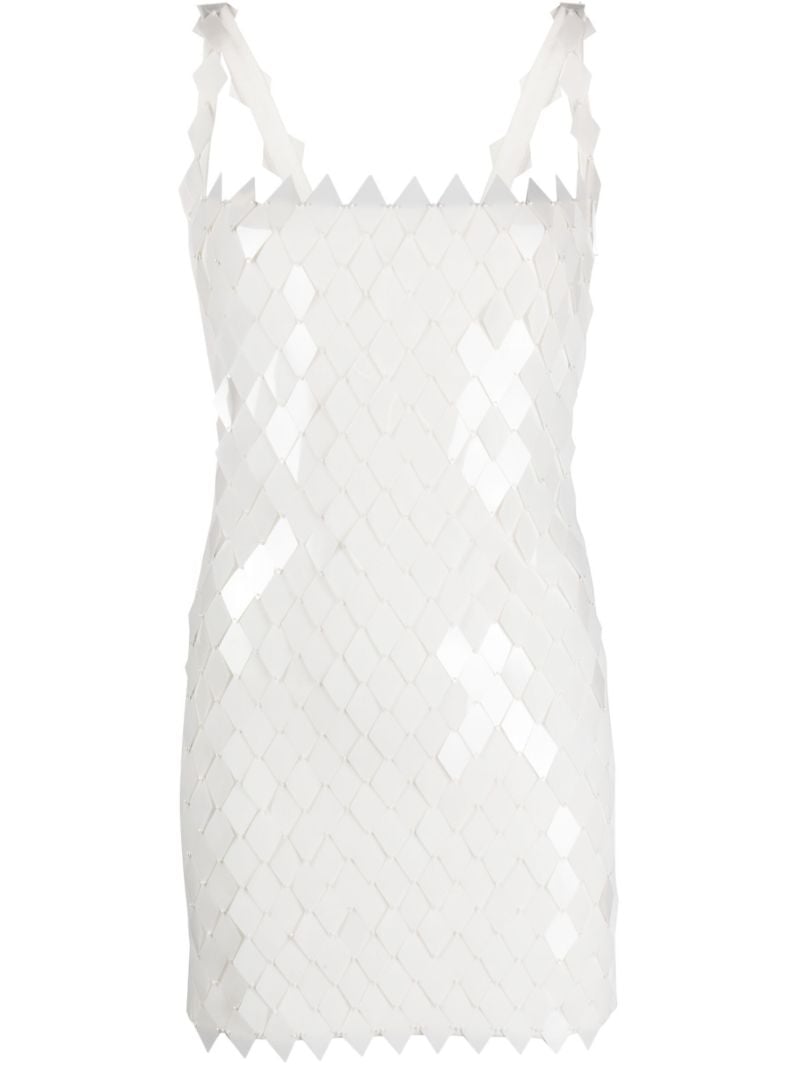 White Rue Sequin-embellished Mini Dress