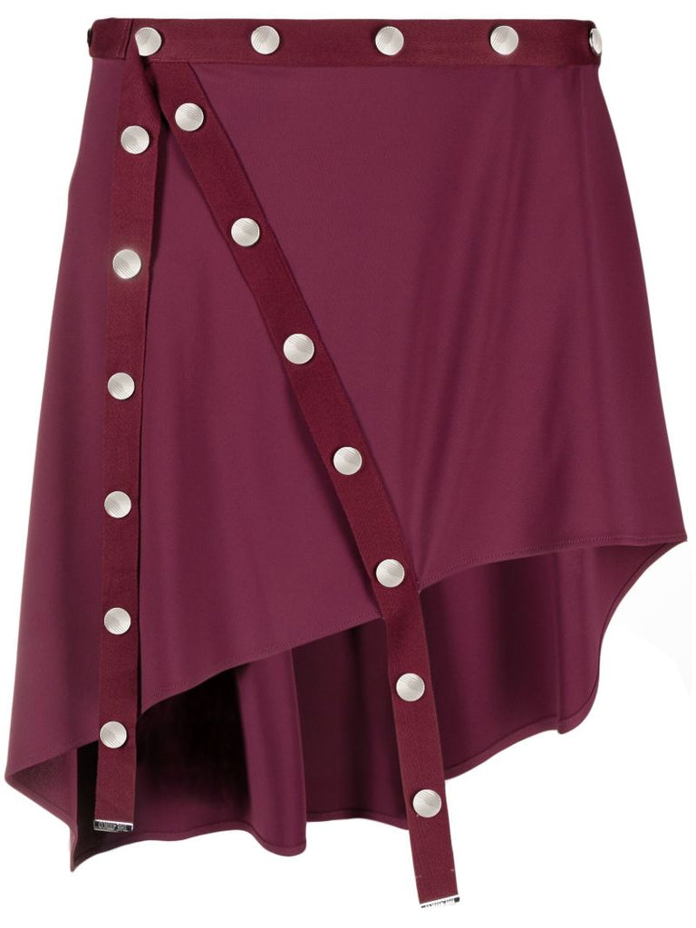 Purple Stud-embellished Mini Skirt