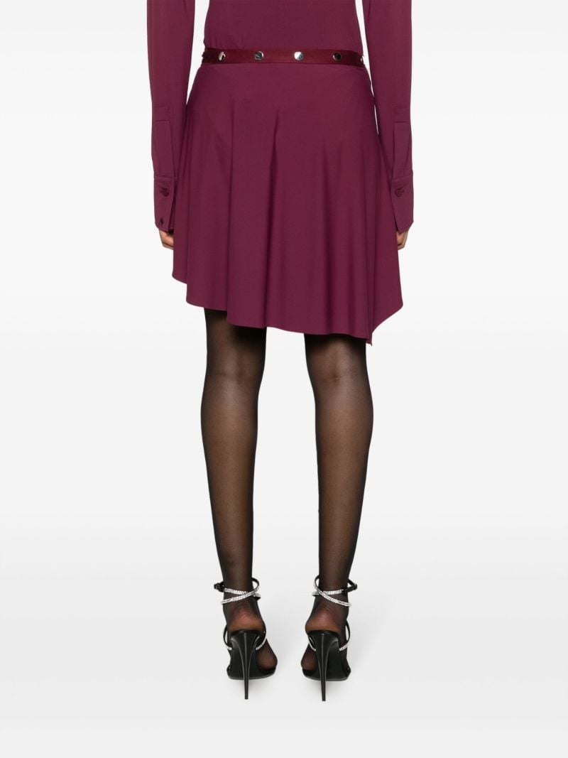 Purple Stud-embellished Mini Skirt