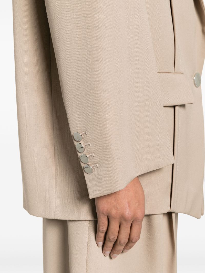Neutral Glen Single-breasted Blazer