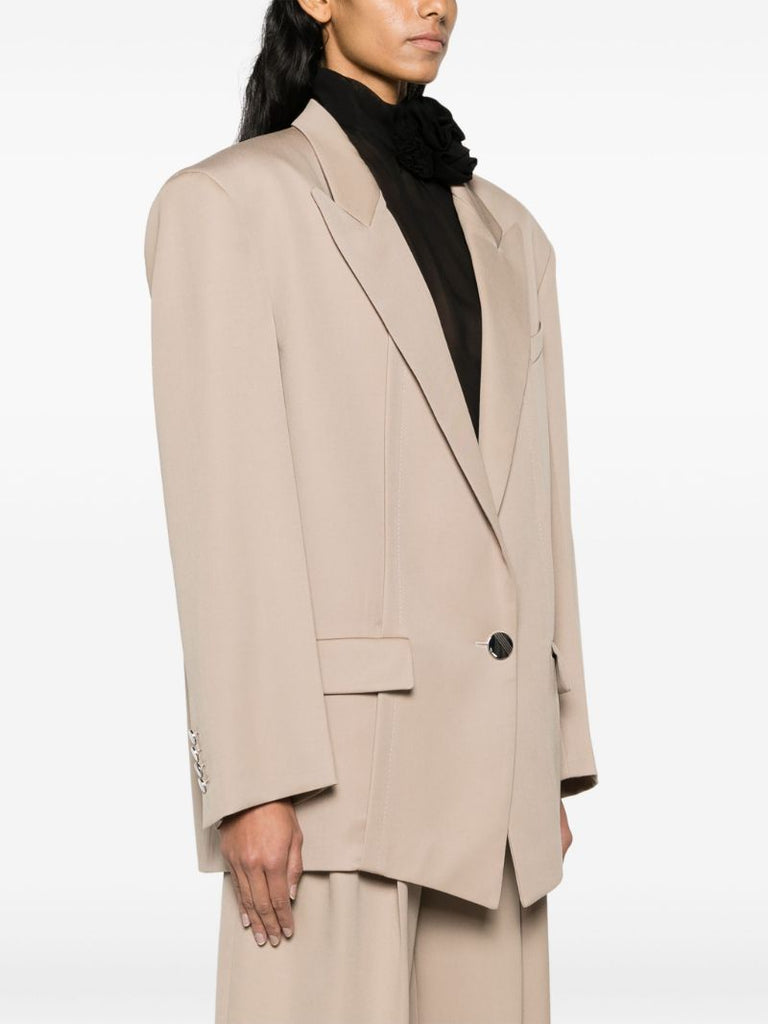 Neutral Glen Single-breasted Blazer