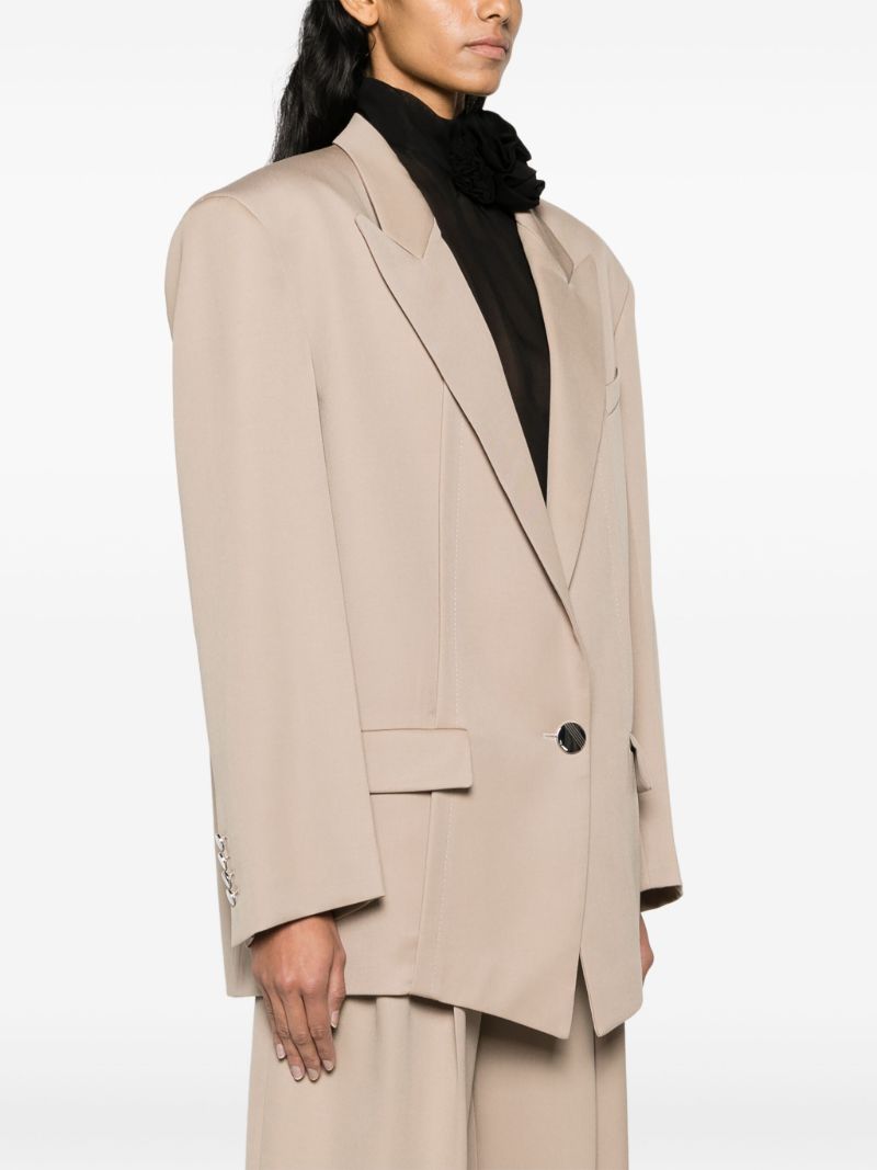 Neutral Glen Single-breasted Blazer