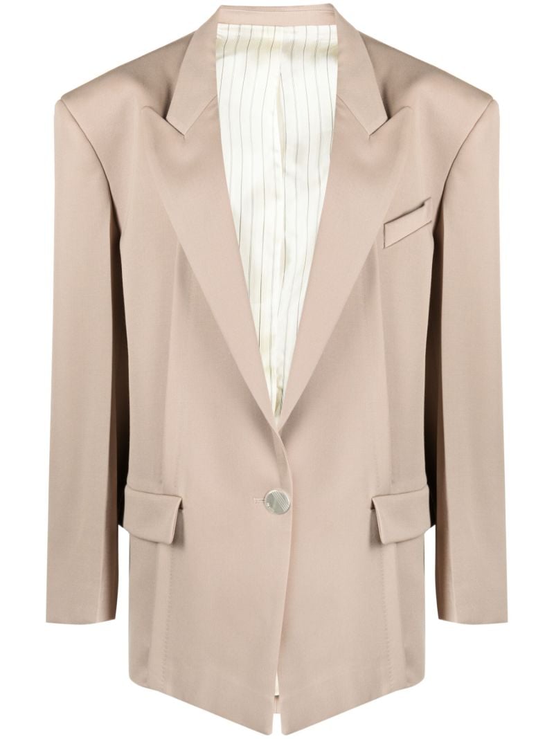 Neutral Glen Single-breasted Blazer