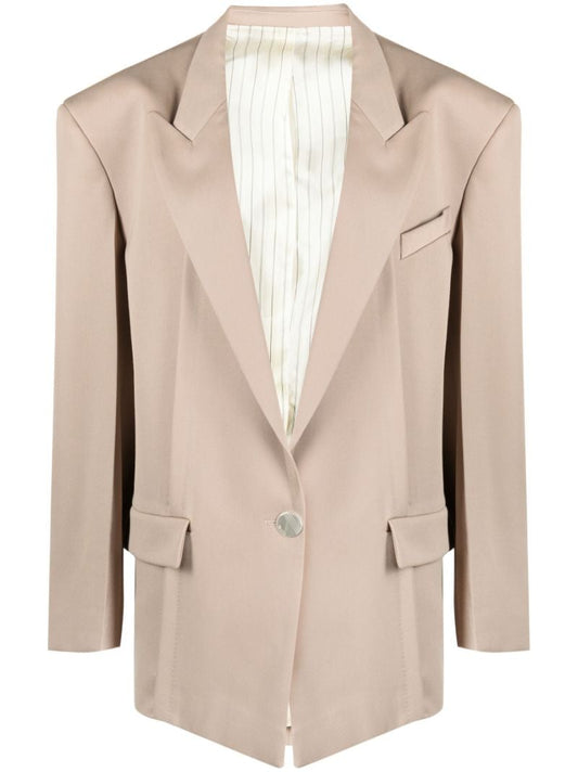 Neutral Glen Single-breasted Blazer