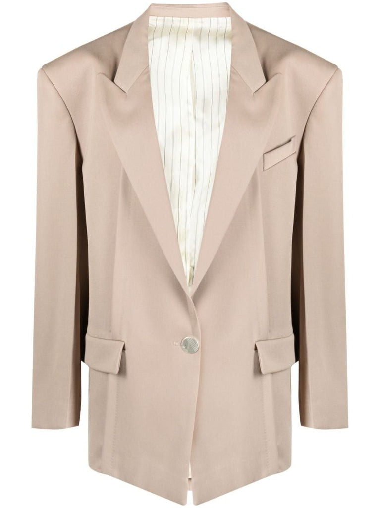 Neutral Glen Single-breasted Blazer