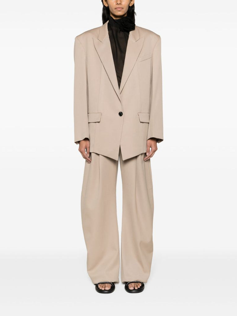 Neutral Glen Single-breasted Blazer
