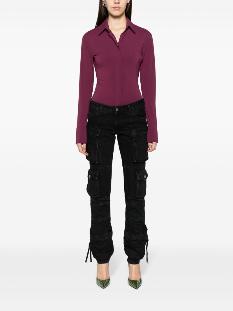 Purple Elton Concealed-placket Shirt