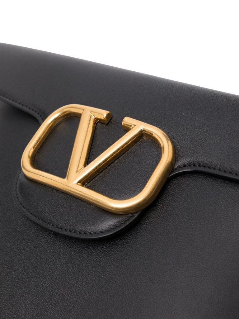 Black LocÃ_x0083_Â² Leather Clutch Bag