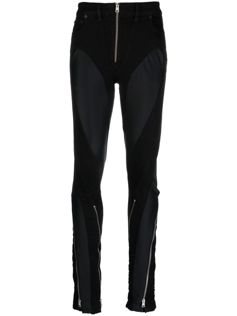 Black Spiral Flared Jeans