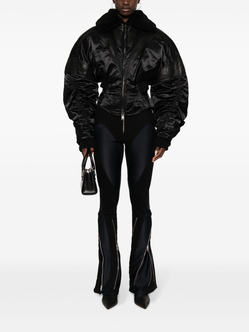 Black Spiral Flared Jeans