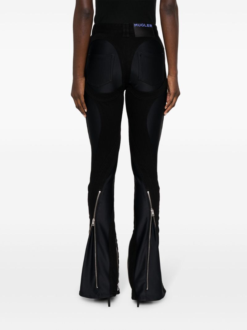 Black Spiral Flared Jeans