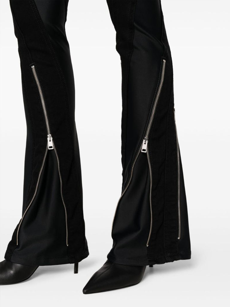 Black Spiral Flared Jeans
