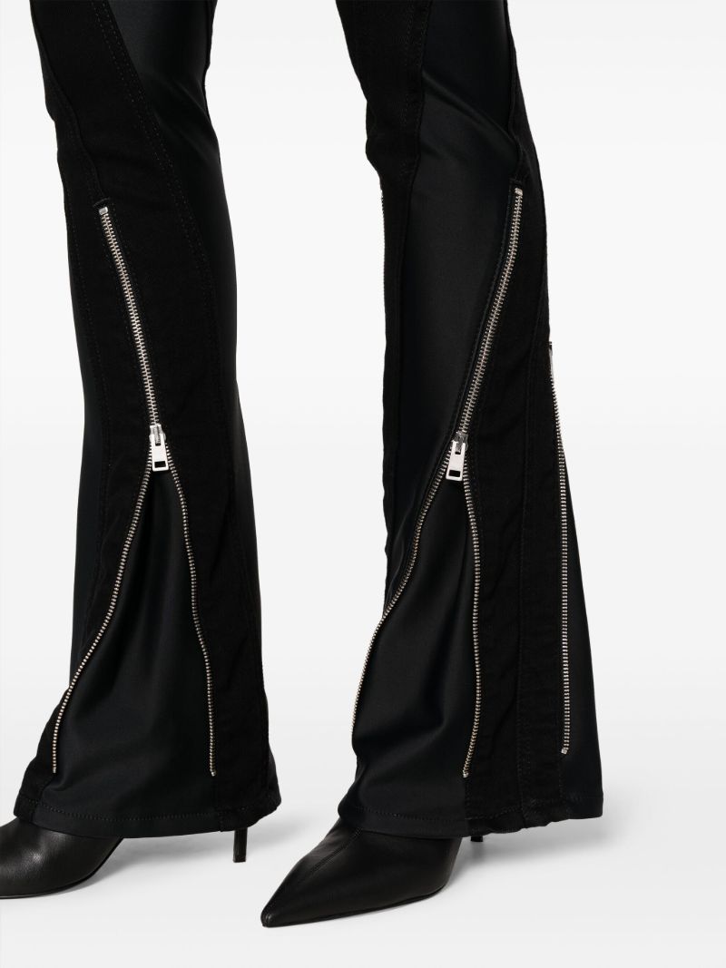 Black Spiral Flared Jeans