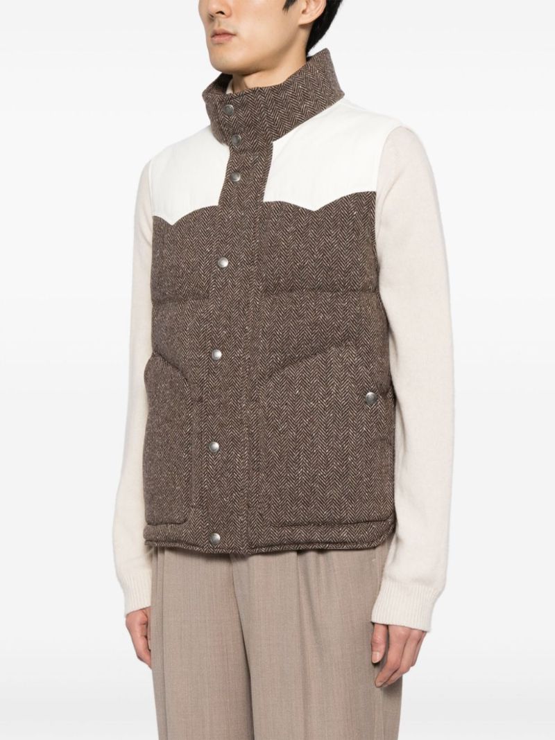 Neutral Wool Padded Gilet