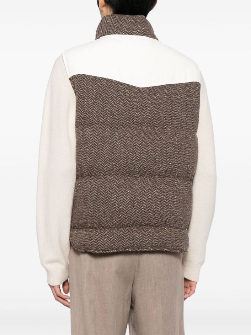 Neutral Wool Padded Gilet