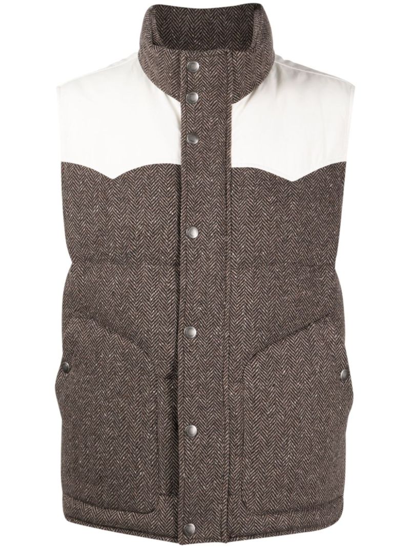Neutral Wool Padded Gilet