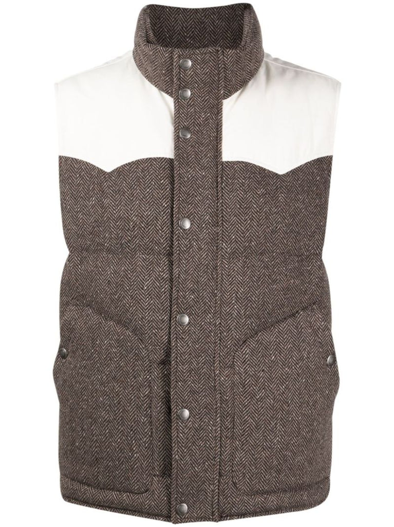 Neutral Wool Padded Gilet