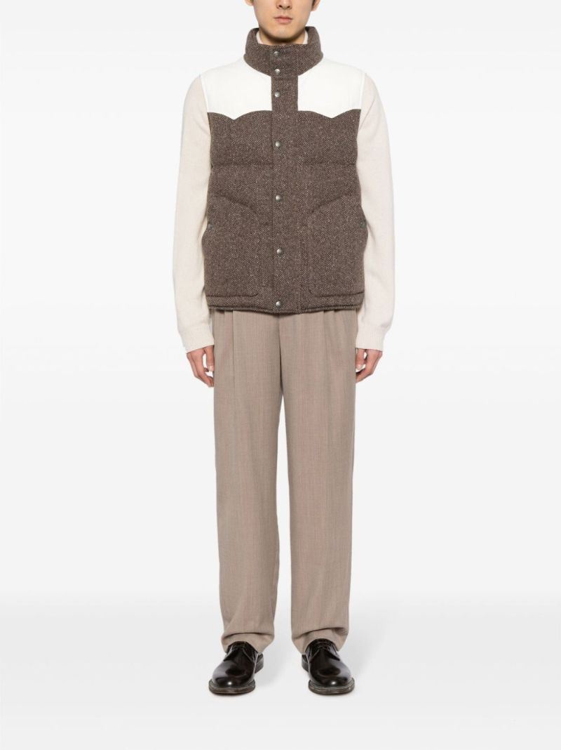 Neutral Wool Padded Gilet