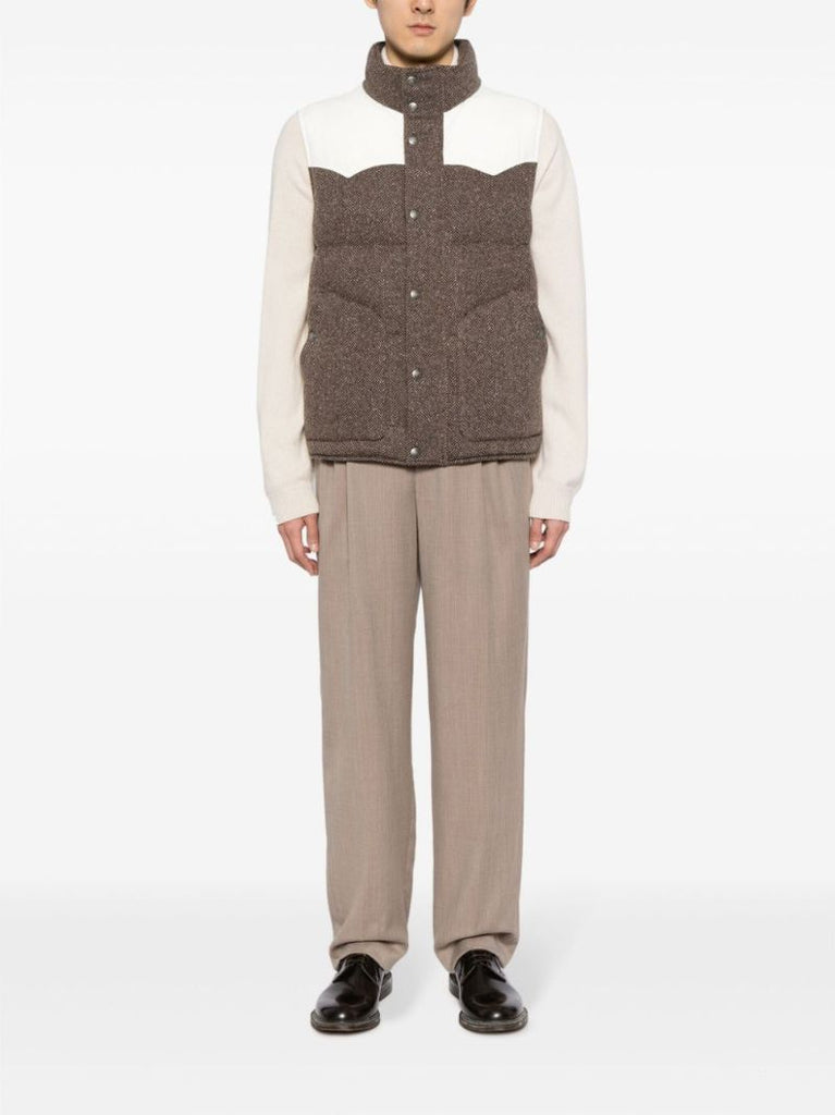 Neutral Wool Padded Gilet