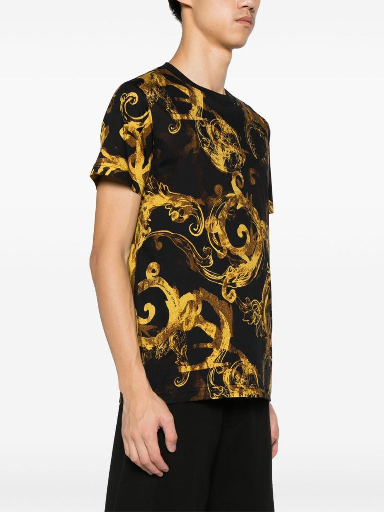 Black Watercolour Couture-print T-shirt