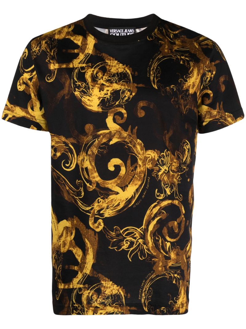 Black Watercolour Couture-print T-shirt