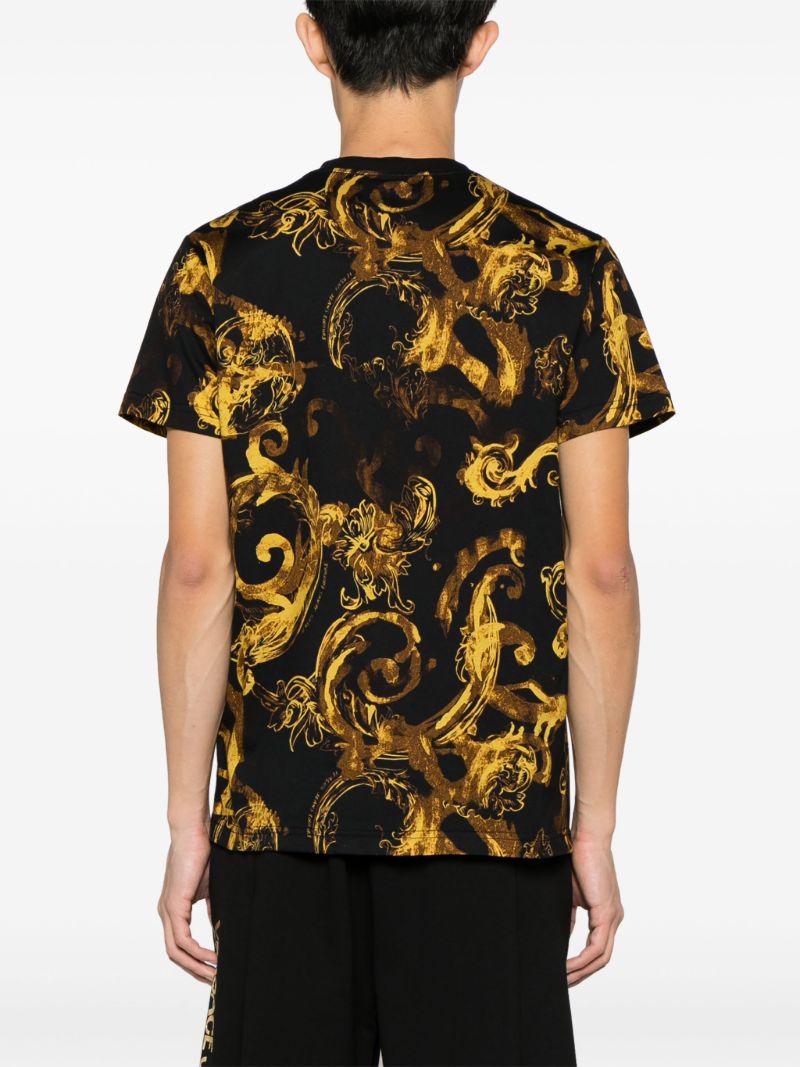 Black Watercolour Couture-print T-shirt