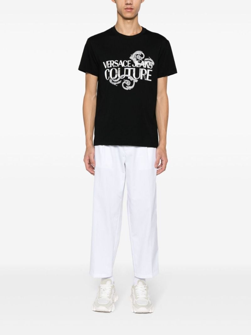 Black Logo-print Cotton T-shirt