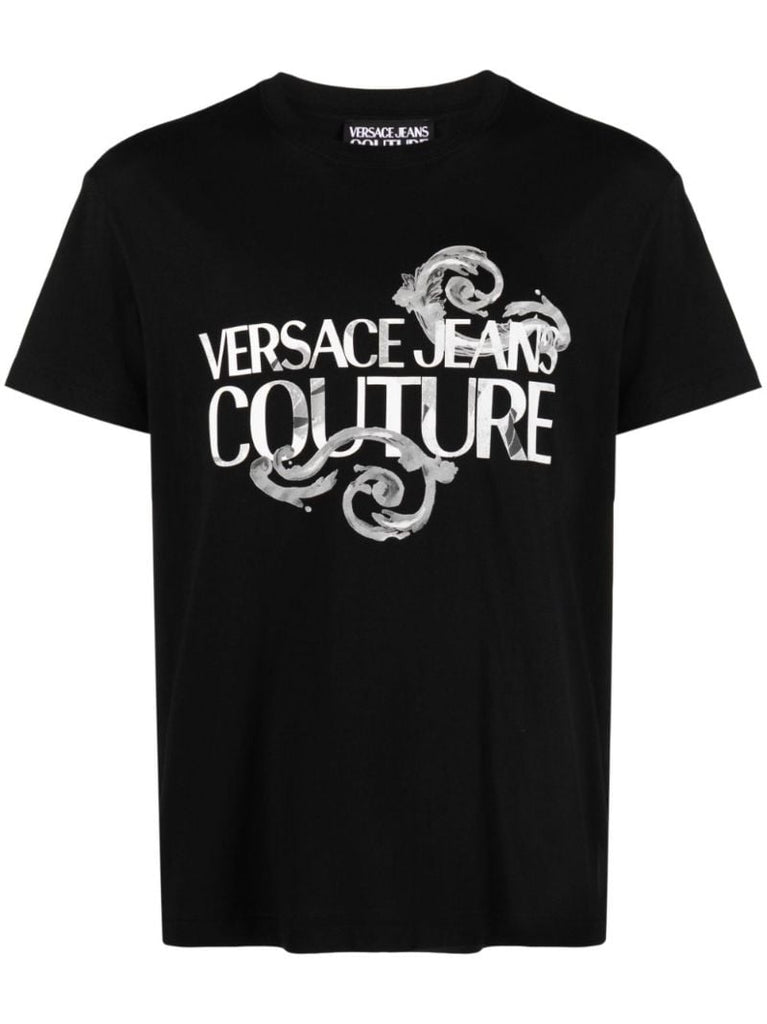 Black Logo-print Cotton T-shirt