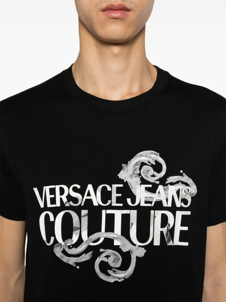 Black Logo-print Cotton T-shirt
