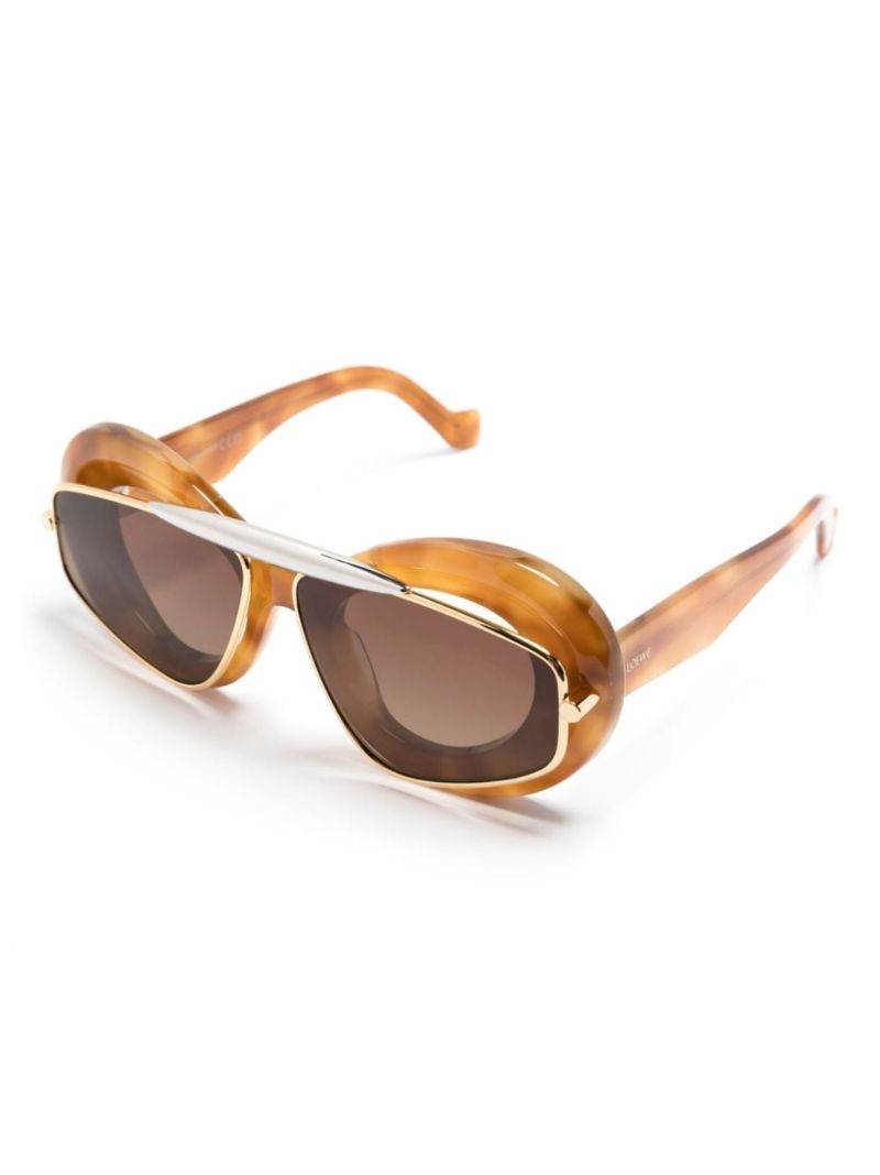 Brown Double-frame Sunglasses