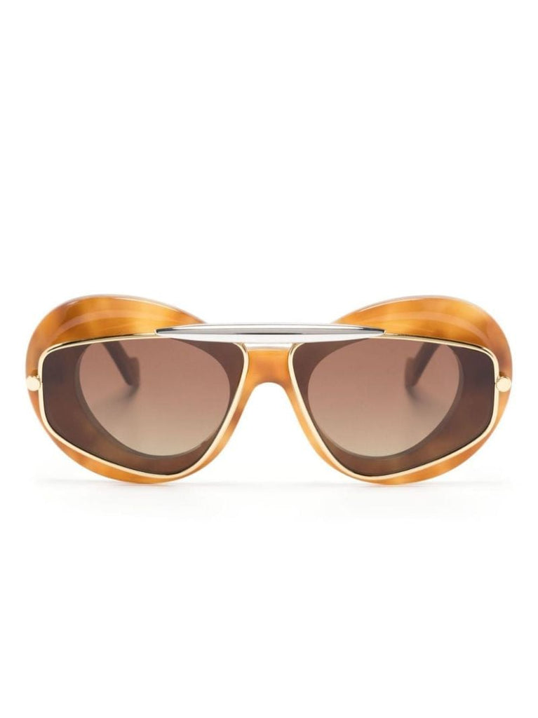 Brown Double-frame Sunglasses